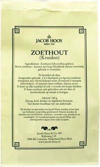 Jacob Hooy - Zoethoutwortel gesneden geschild (150 gram)