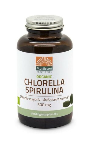 Mattisson Organic chlorella spirulina 500 mg bio - 240 tabletten